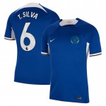 Günstige Fußballtrikots Chelsea T. Silva 6 Heimtrikot 2023-24 Kurzarm